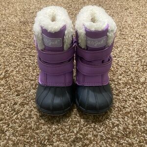 Cat & Jack Purple and Black Kids' Snow Boots